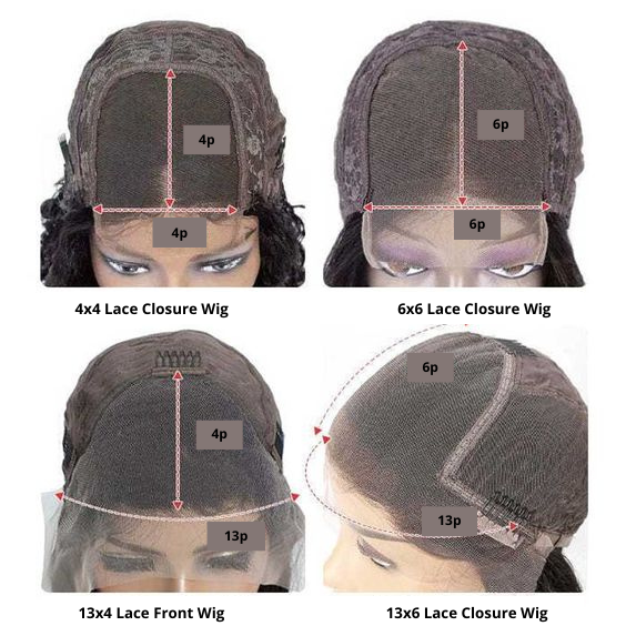 lace closure 4x4 6x6 lace front wig 13x4 13x6