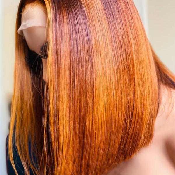 perruque lace wig auburn roux Phoenix marque cluster crown