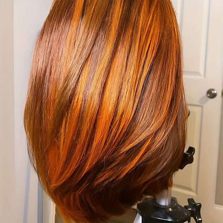 perruque lace wig auburn roux Phoenix marque cluster crown