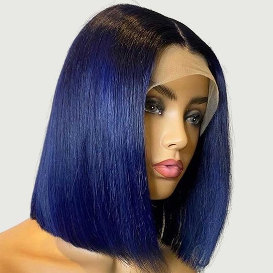 perruque lace wig bleu foncé Nightcall marque cluster crown