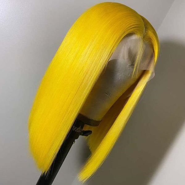perruque lace wig jaune piou piou marque cluster crown