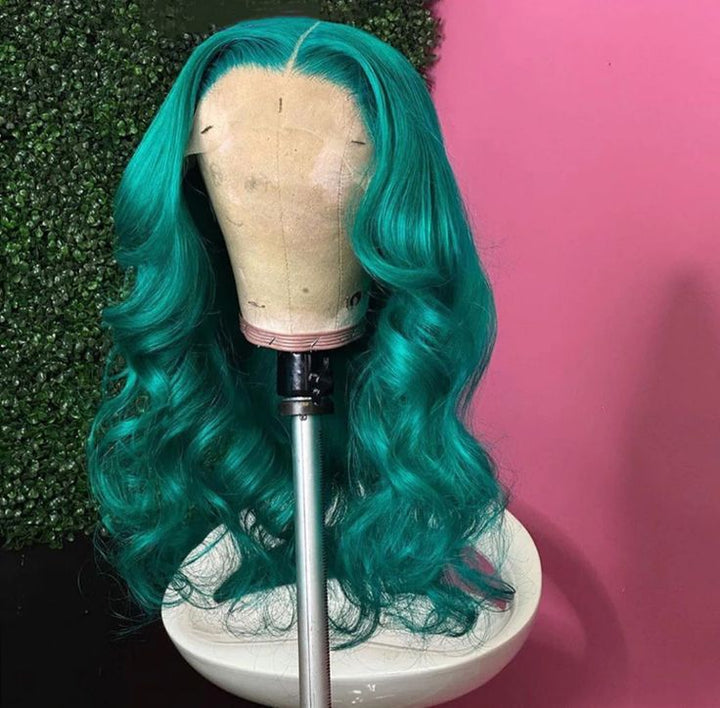 perruque lace wig turquoise Paradoxe marque cluster crown
