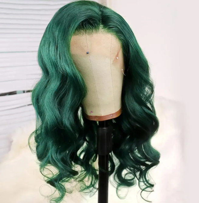perruque lace wig vert foncé Gaïa marque cluster crown