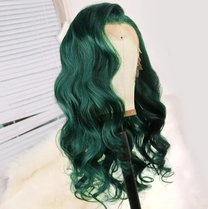 perruque lace wig vert foncé Gaïa marque cluster crown