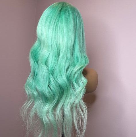 perruque lace wig vert pastel Amnesia marque cluster crown