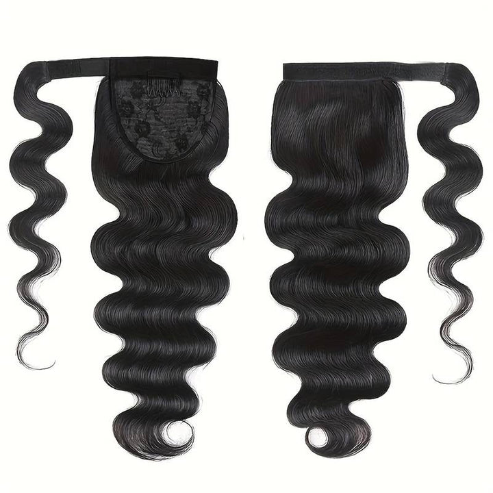 ponytail queue de cheval body wave marque cluster crown