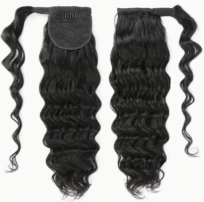ponytail queue de cheval loose wave marque cluster crown