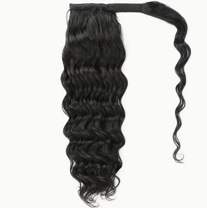 ponytail queue de cheval loose wave marque cluster crown
